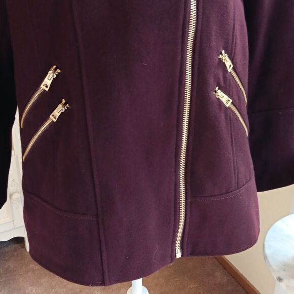 Guess Wool Moto/Pea Coat wirh Zippers - Picture 4 of 14